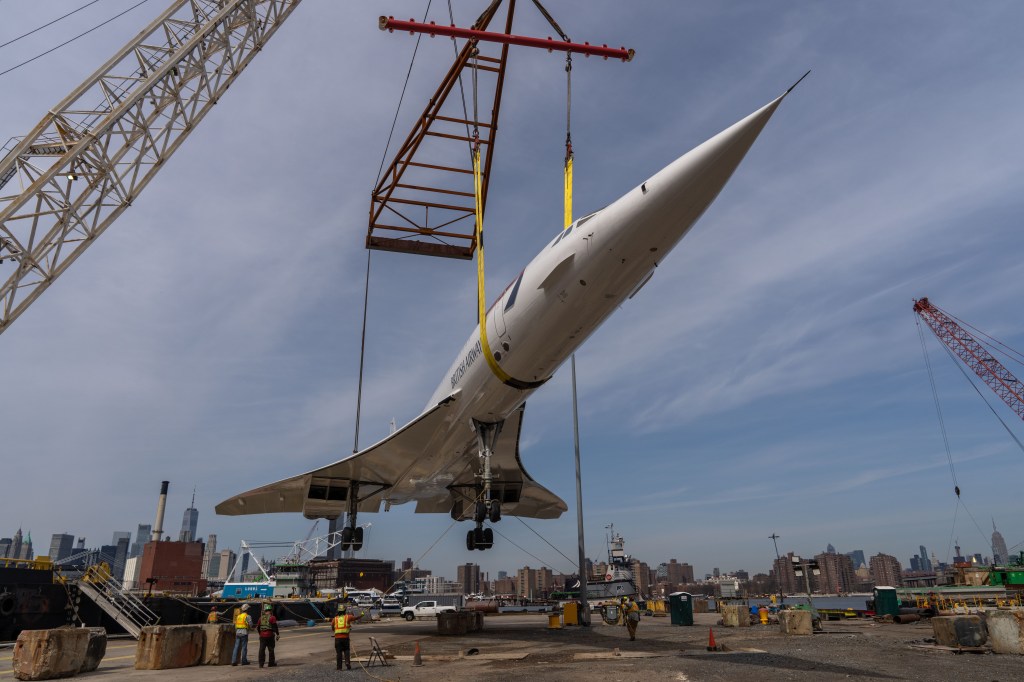 Historic Concorde supersonic jet is making its way back to the Intrepid Museum after restoration