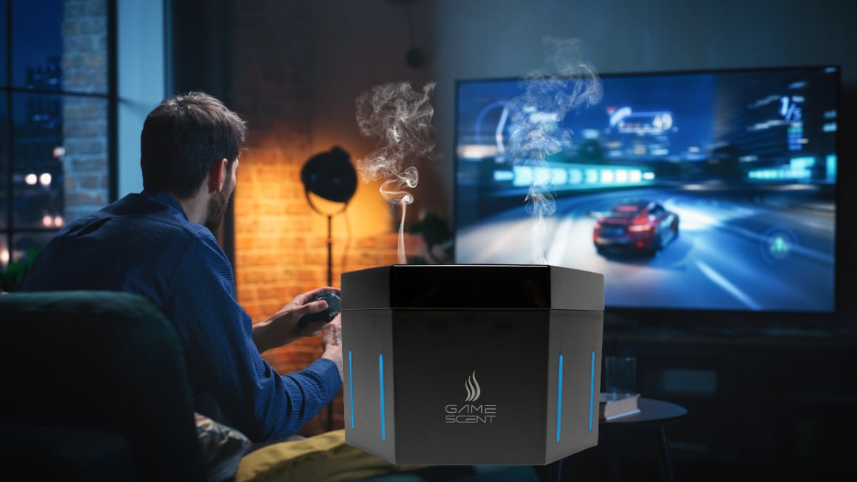 It's 'smell-o-vision' for gaming: GameScent emits 'gunfire' and other scents while you play