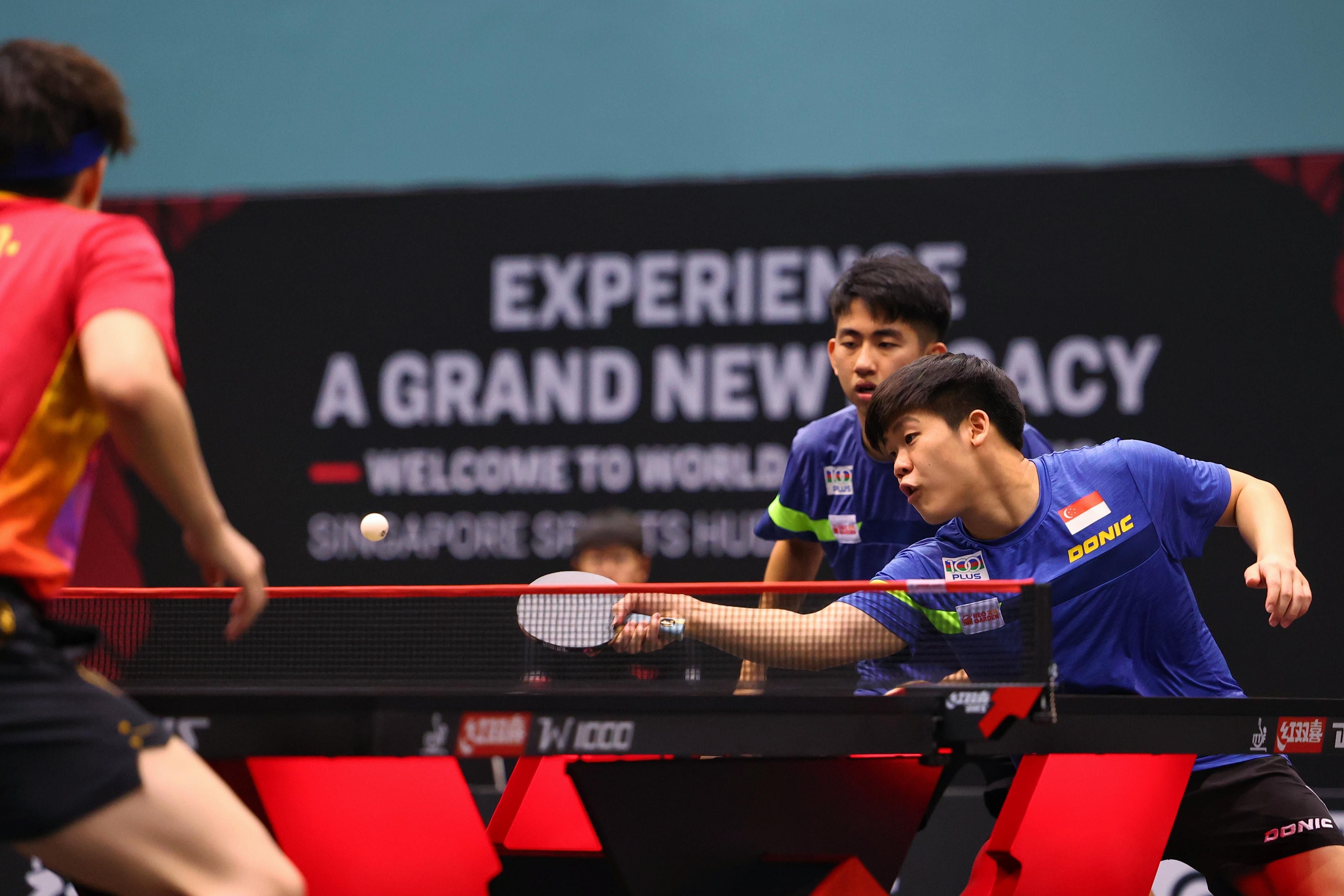 China’s table tennis world No. 1s win quarter-final but praise Singapore’s men’s doubles pair