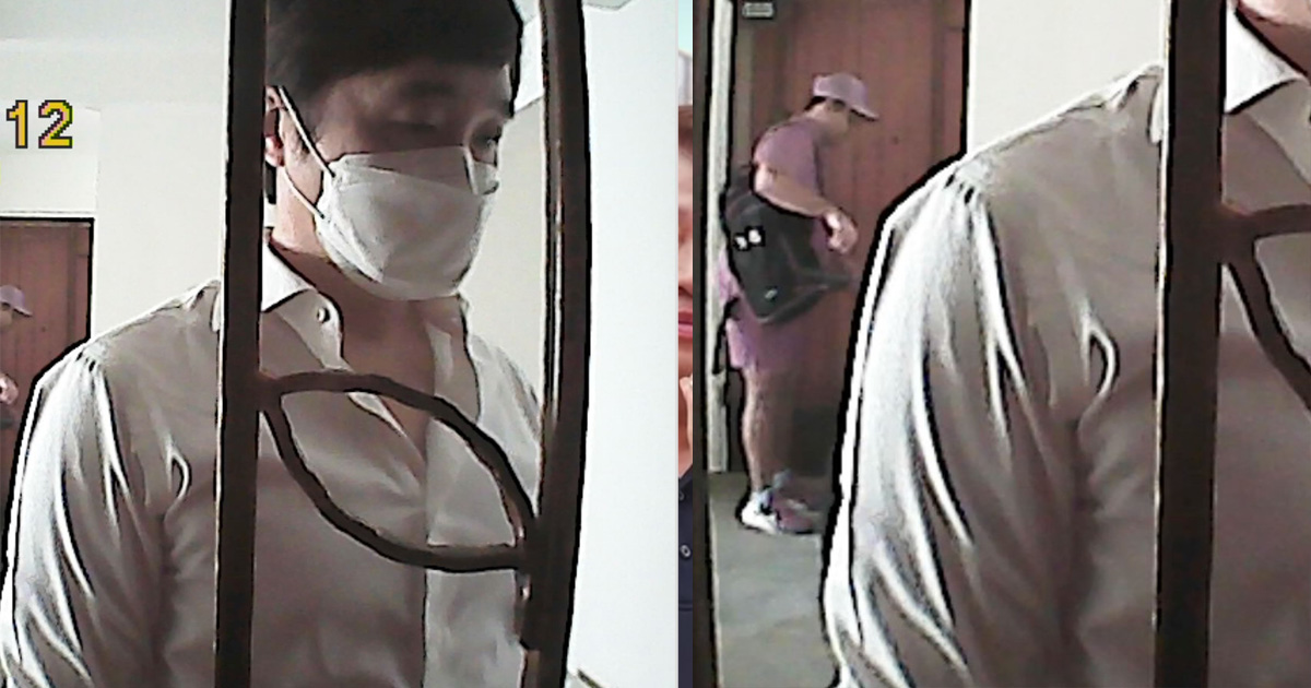 MAN TRYS HIS LUCK BREAKING INTO HDB UNIT BY PRESSING DIGITAL LOCK PIN