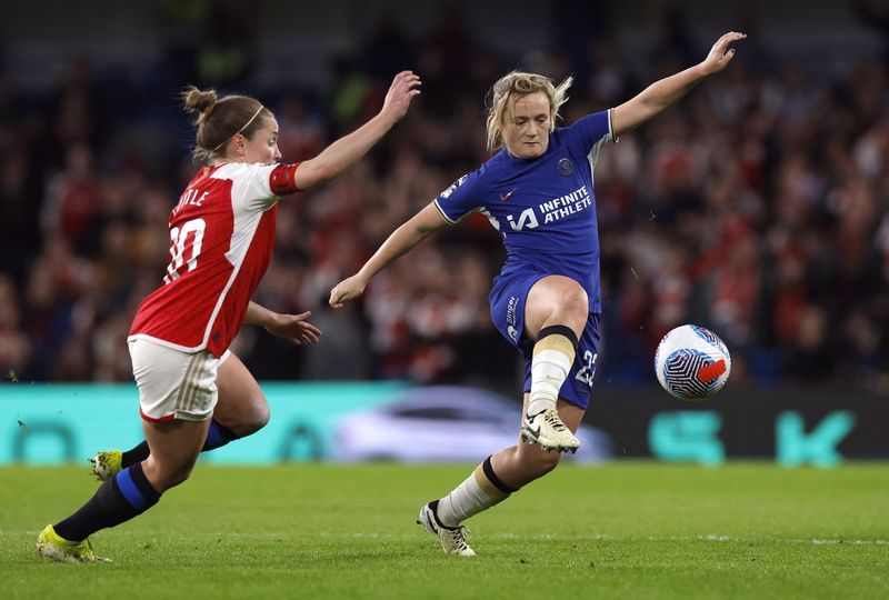 Soccer-Chelsea go three points clear with 3-1 WSL home win over Arsenal