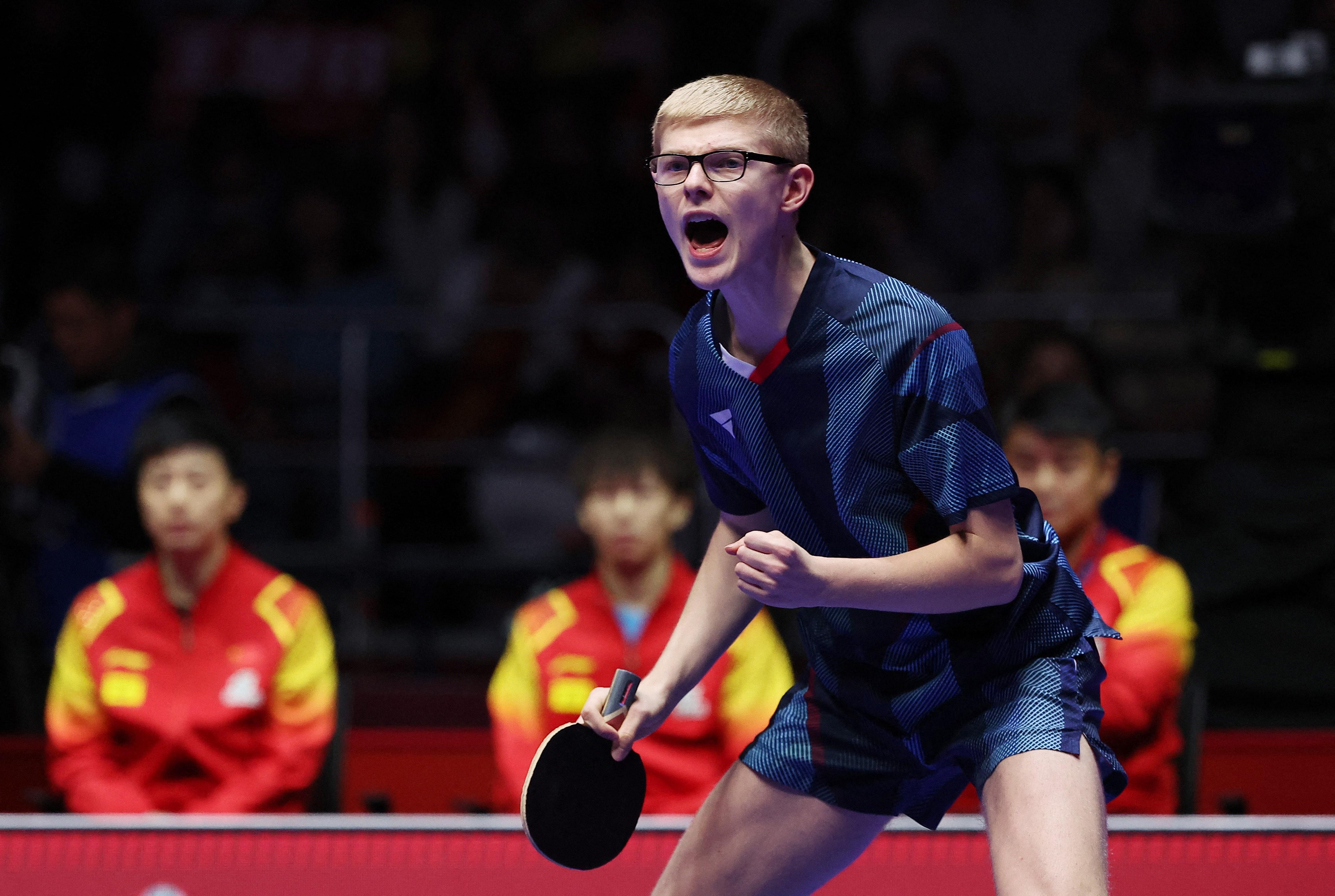 Table tennis wunderkind Felix Lebrun creating a spectacle at Singapore Smash
