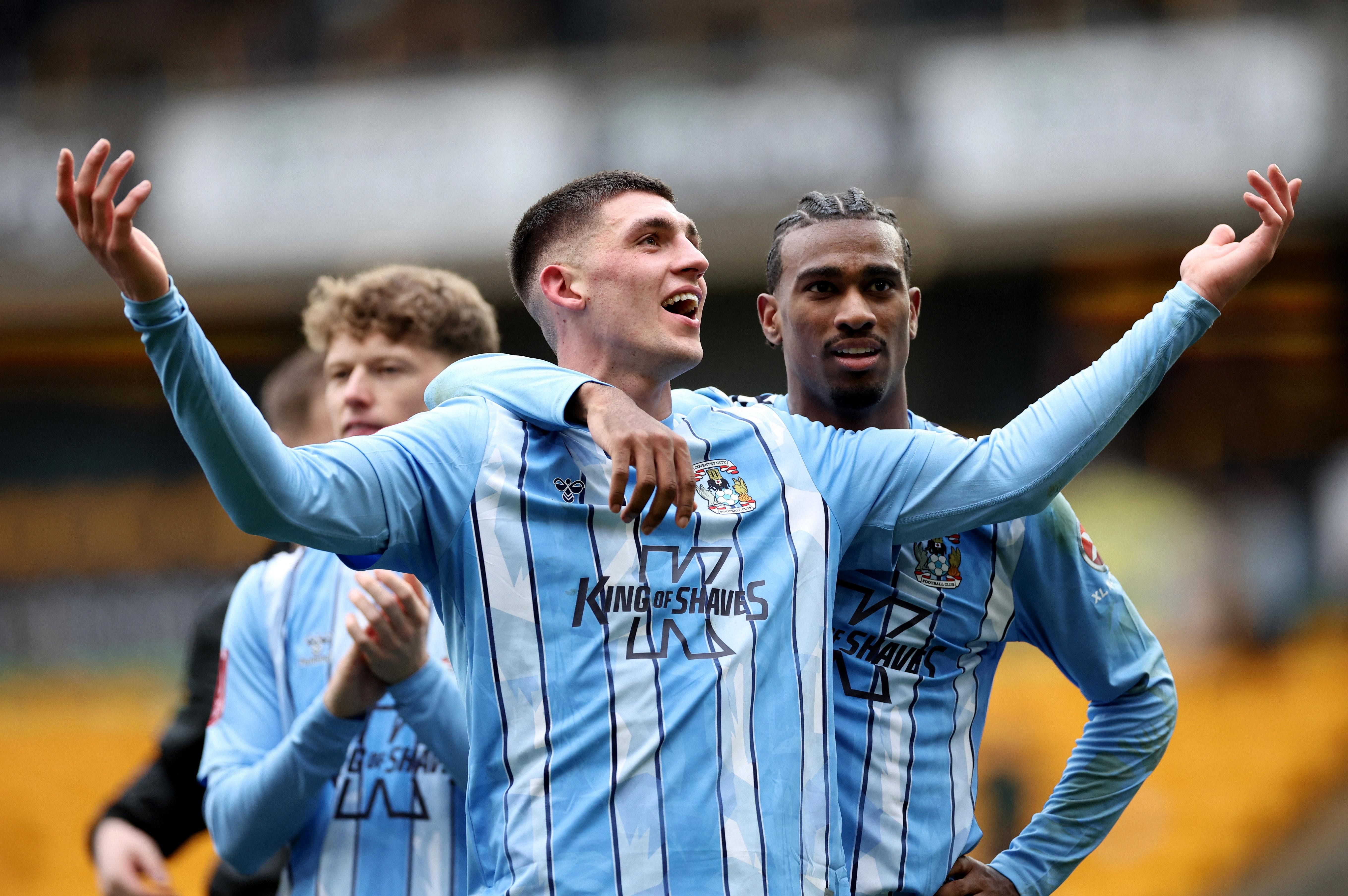 Coventry boss Mark Robins 'immensely' proud after Wolves FA Cup upset