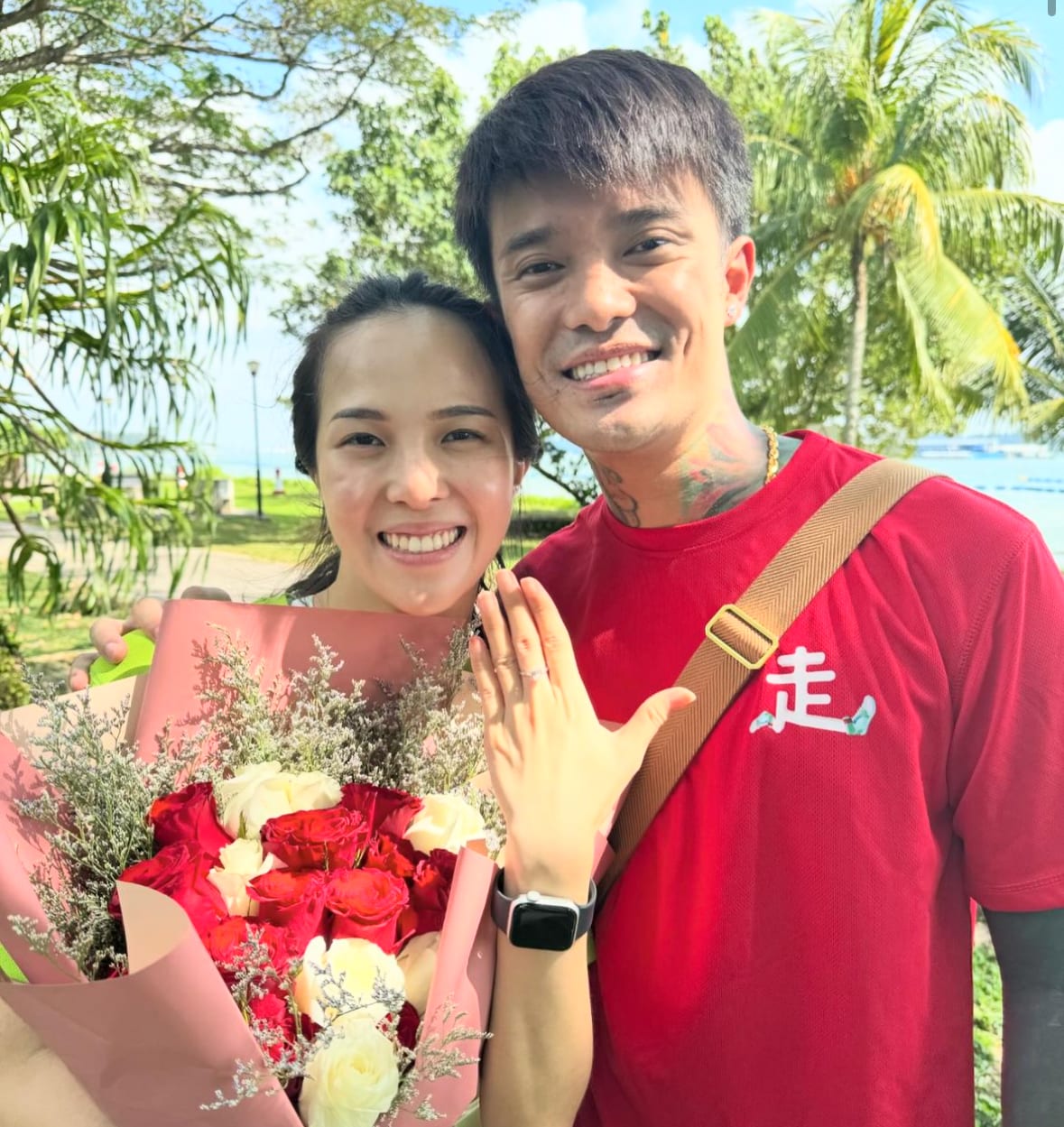 “She Said Yes!”: Simonboy Proposes To Girlfriend During Senior Citizens Sunday Walk