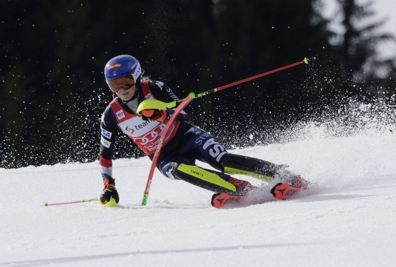 Alpine skiing-Shiffrin claims 97th World Cup win with slalom win at finals