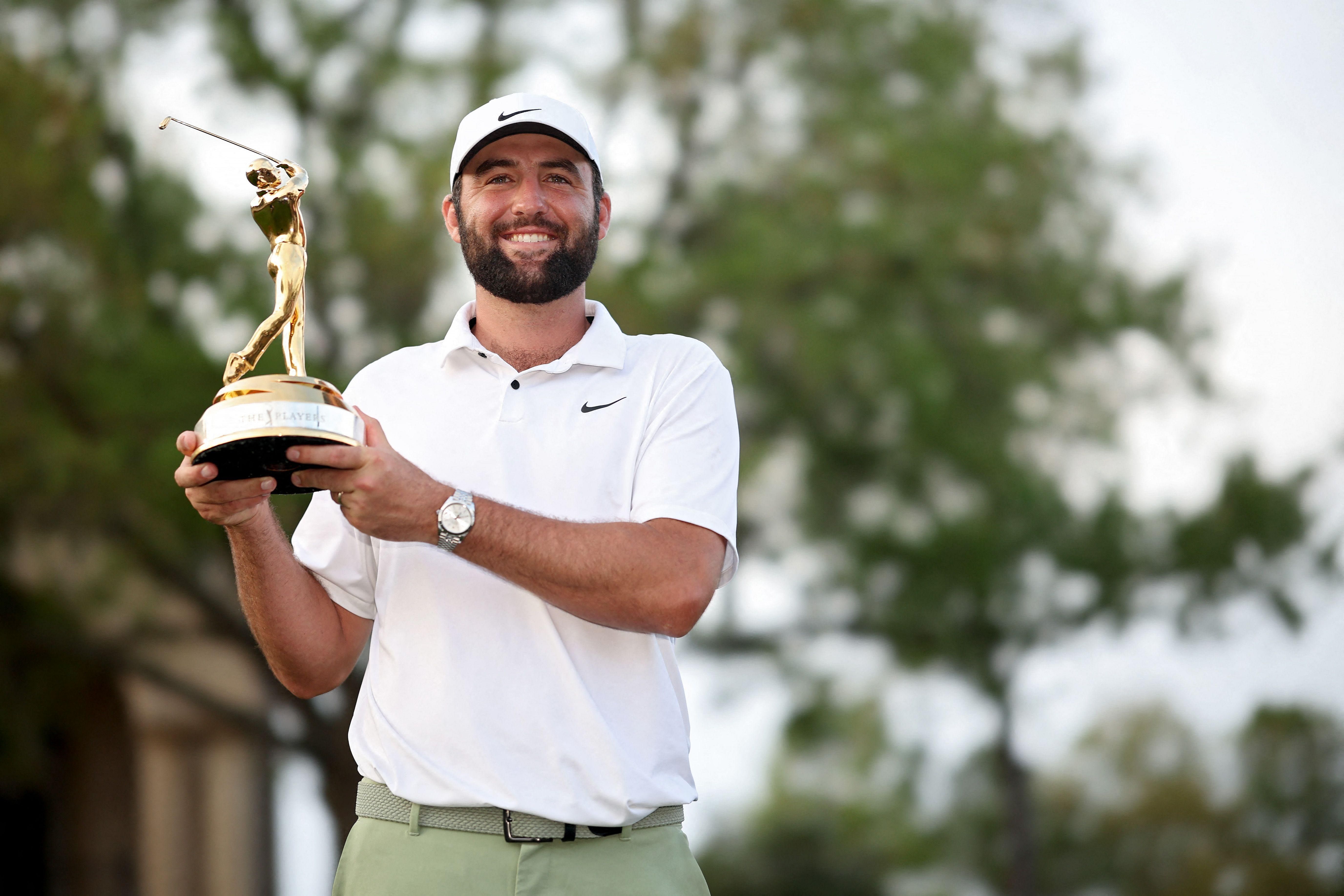 Golfer Scottie Scheffler becomes first back-to-back winner at The Players Championship