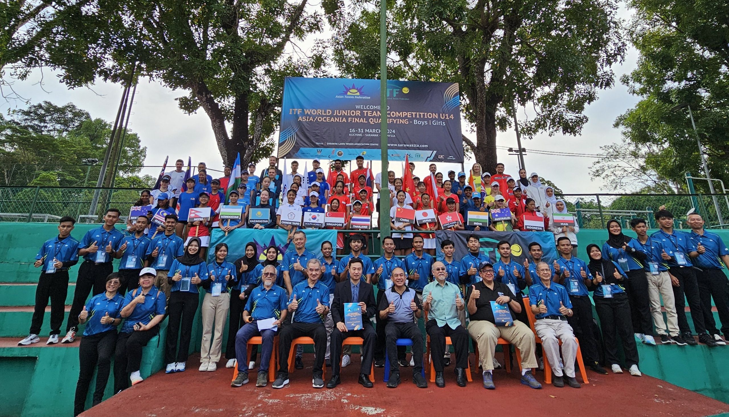 ITF World Junior Team girls qualifier sees competitors from 16 countries in Kuching