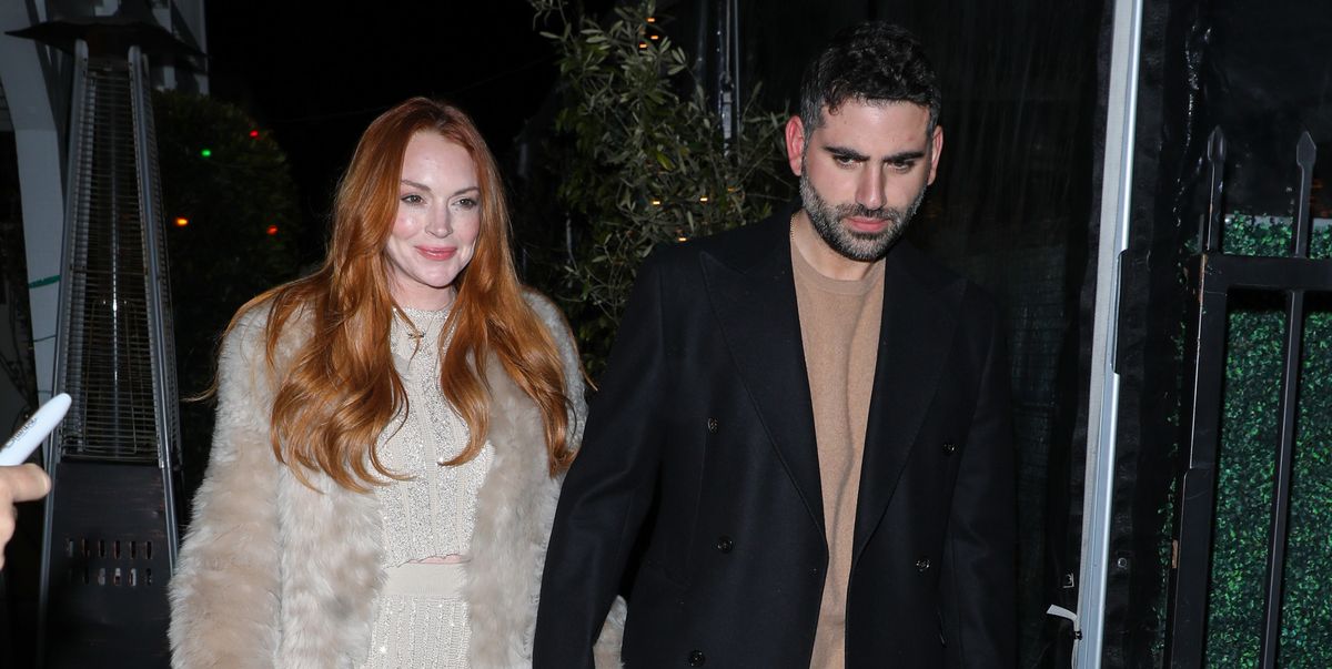 Lindsay Lohan Is Lovely in a Champagne Co-Ord and Luscious Fur Coat