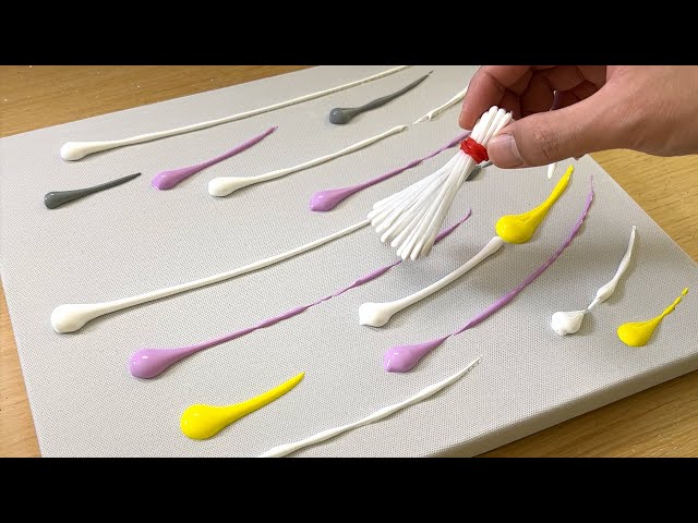 Cotton swabs Painting Technique | Easy painting step by step