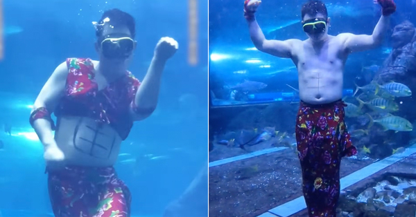 Aquarium Cleaner Becomes Popular Merman In China By Shaking His Belly