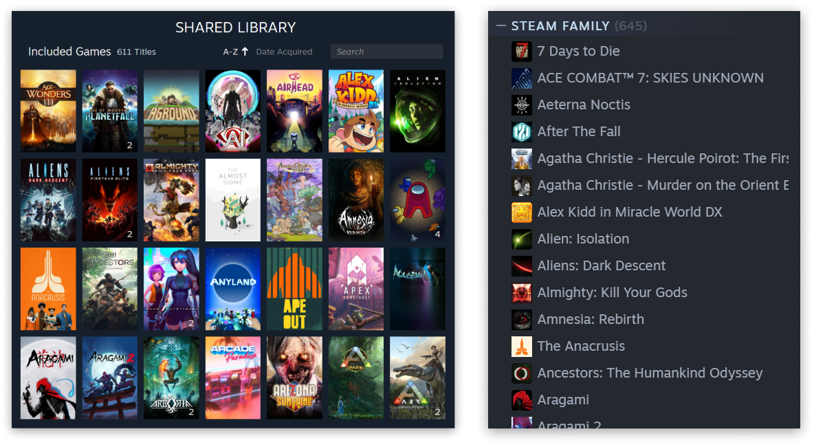Steam Families adds way more features for those who share their game libraries