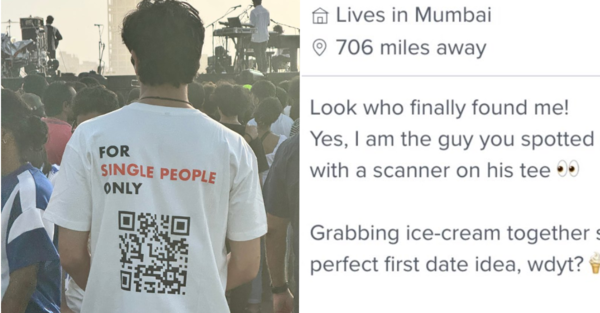 Guy Goes Viral For His T-Shirt With QR Code That Leads Straight To His Tinder Profile