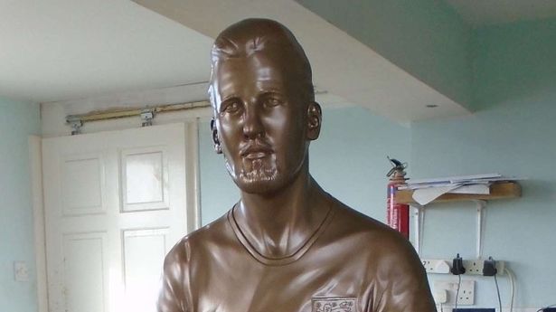 First look as Harry Kane statue finally revealed after £7k sculpture sat in storage for four years
