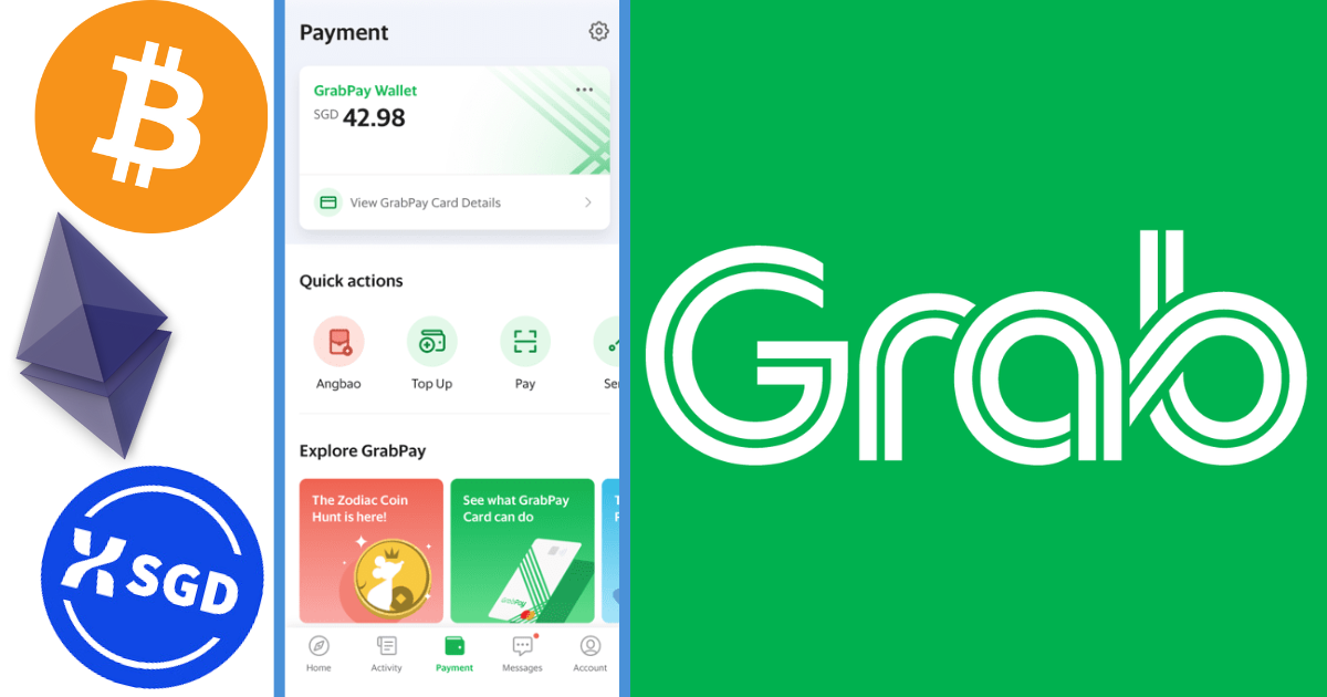 Grab Users Can Now Top Up Their E-Wallets With 5 Cryptocurrencies
