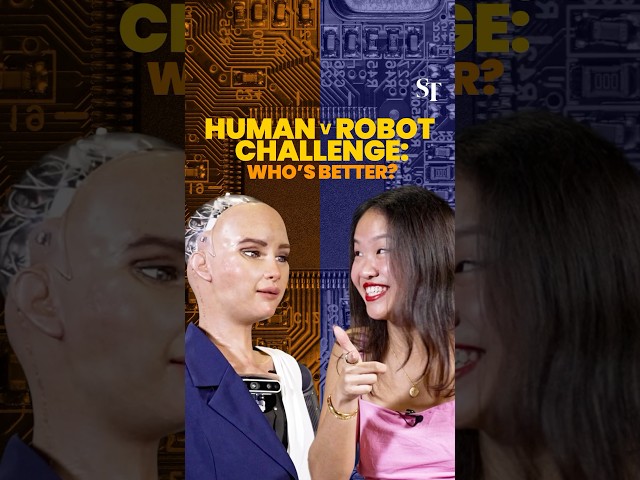 Human vs AI robot: Who’s better? #sophiarobot