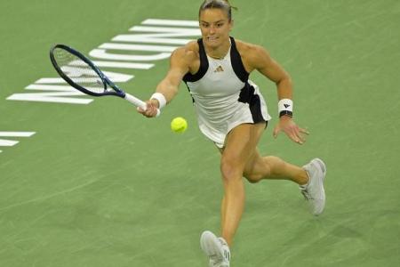 Sakkari romps into Miami Open third round, Wozniacki loses