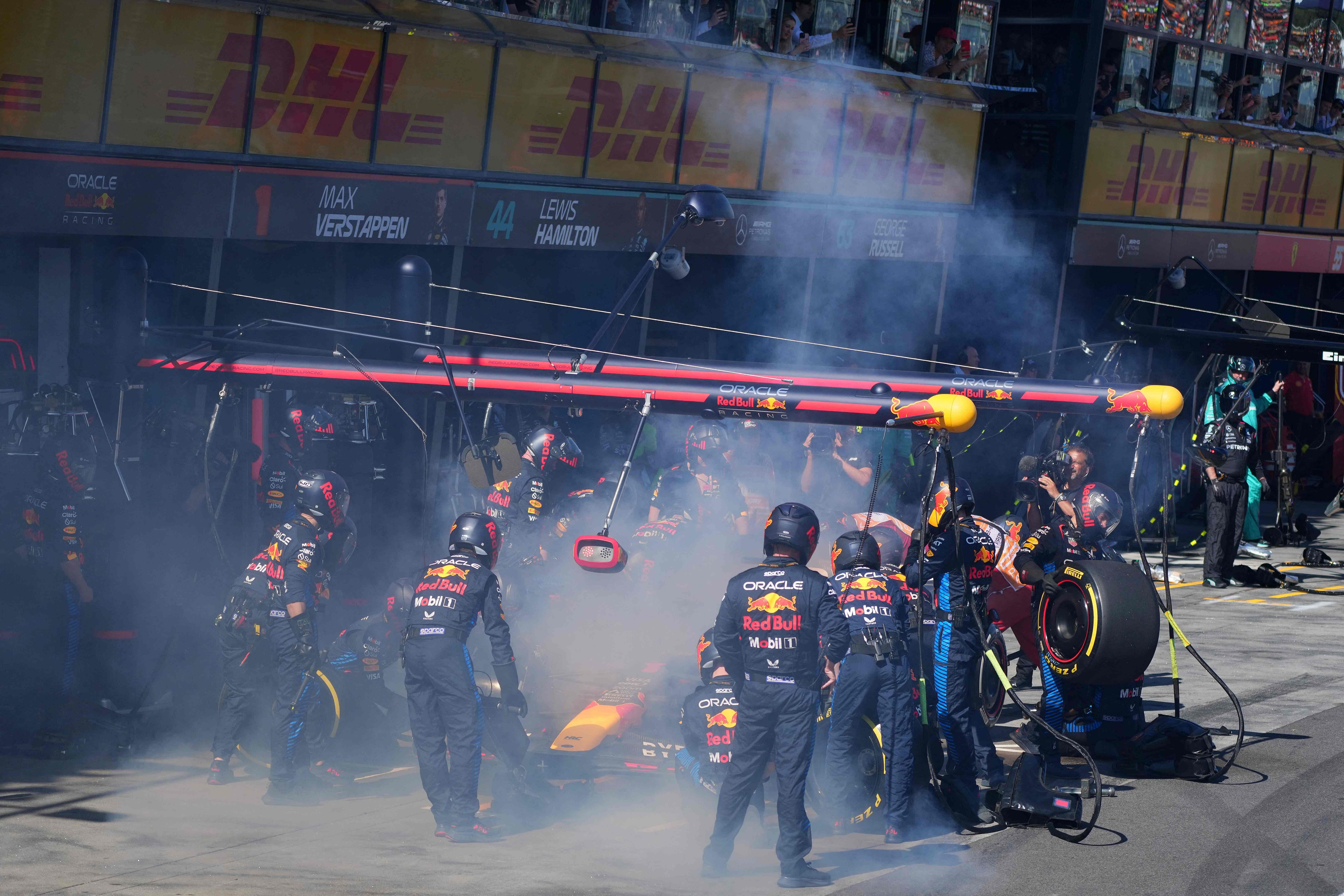 Red Bull reliability run ends with Max Verstappen’s car in flames