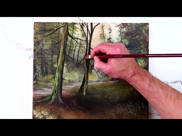 Pine Hollow Path | Step by Step Acrylic Painting Demonstration