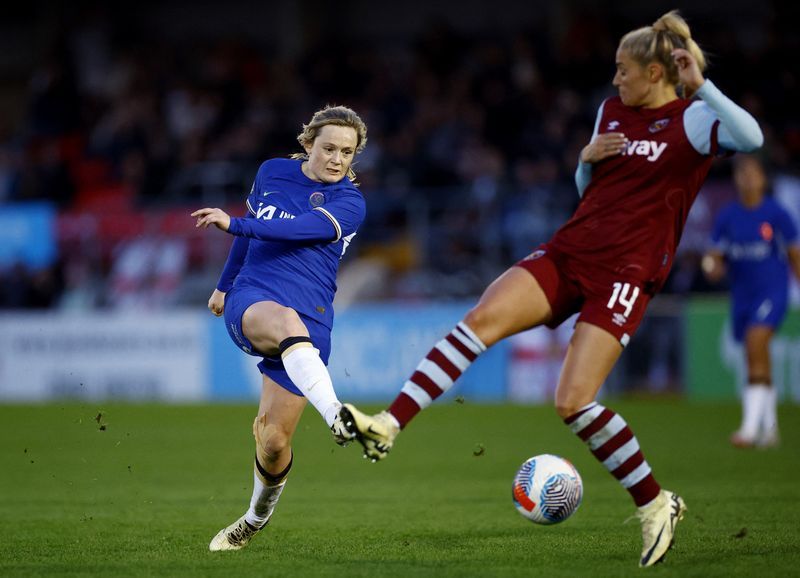 Soccer-Chelsea back on top of WSL after 2-0 win over West Ham
