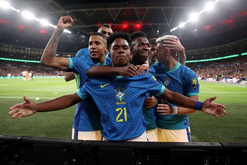 Soccer-Brazil boss predicts big things for teenager Endrick after England win