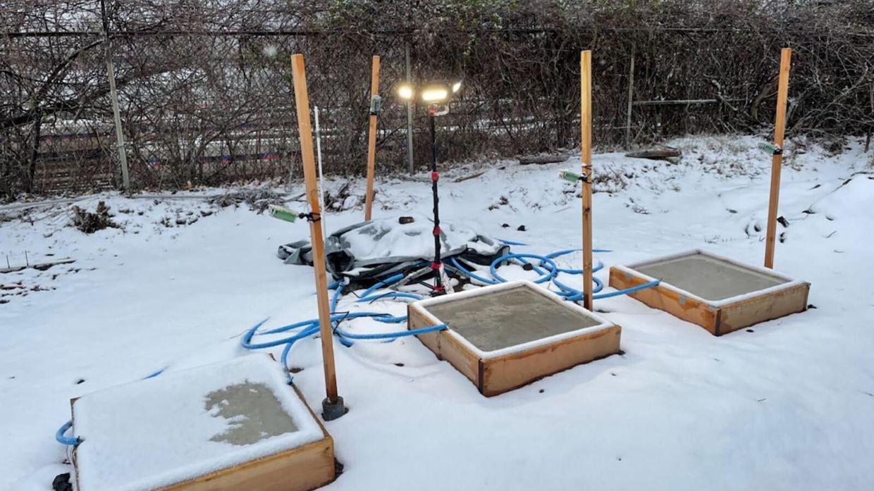 Self-heating concrete could help keep snow and ice off roads