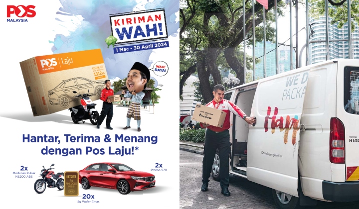 Ship, Receive And Win Prizes Worth RM238,000 with Pos Laju