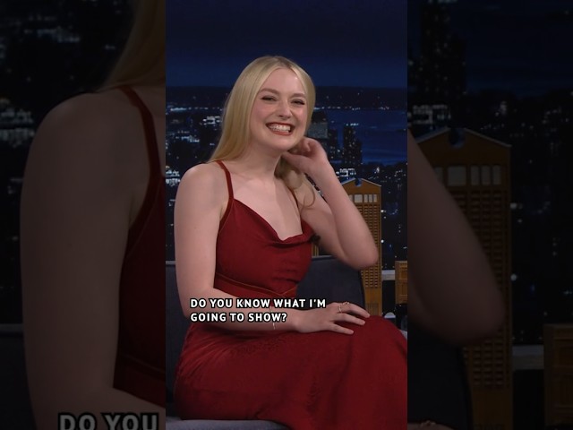 #DakotaFanning reacts to a childhood home video with her sister #ElleFanning! #FallonTonight