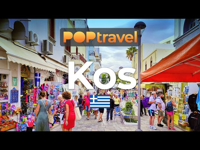 Walking in KOS, Greece 🇬🇷 - City Center to Kosus Beach - 4K 60fps