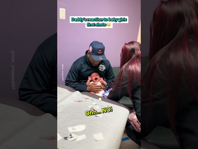 Dad Reacts To Baby's First Injections 😭