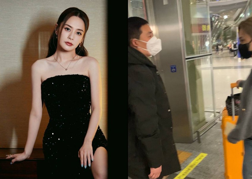 'What do you want?' Gillian Chung backs away from stranger who approaches her at airport