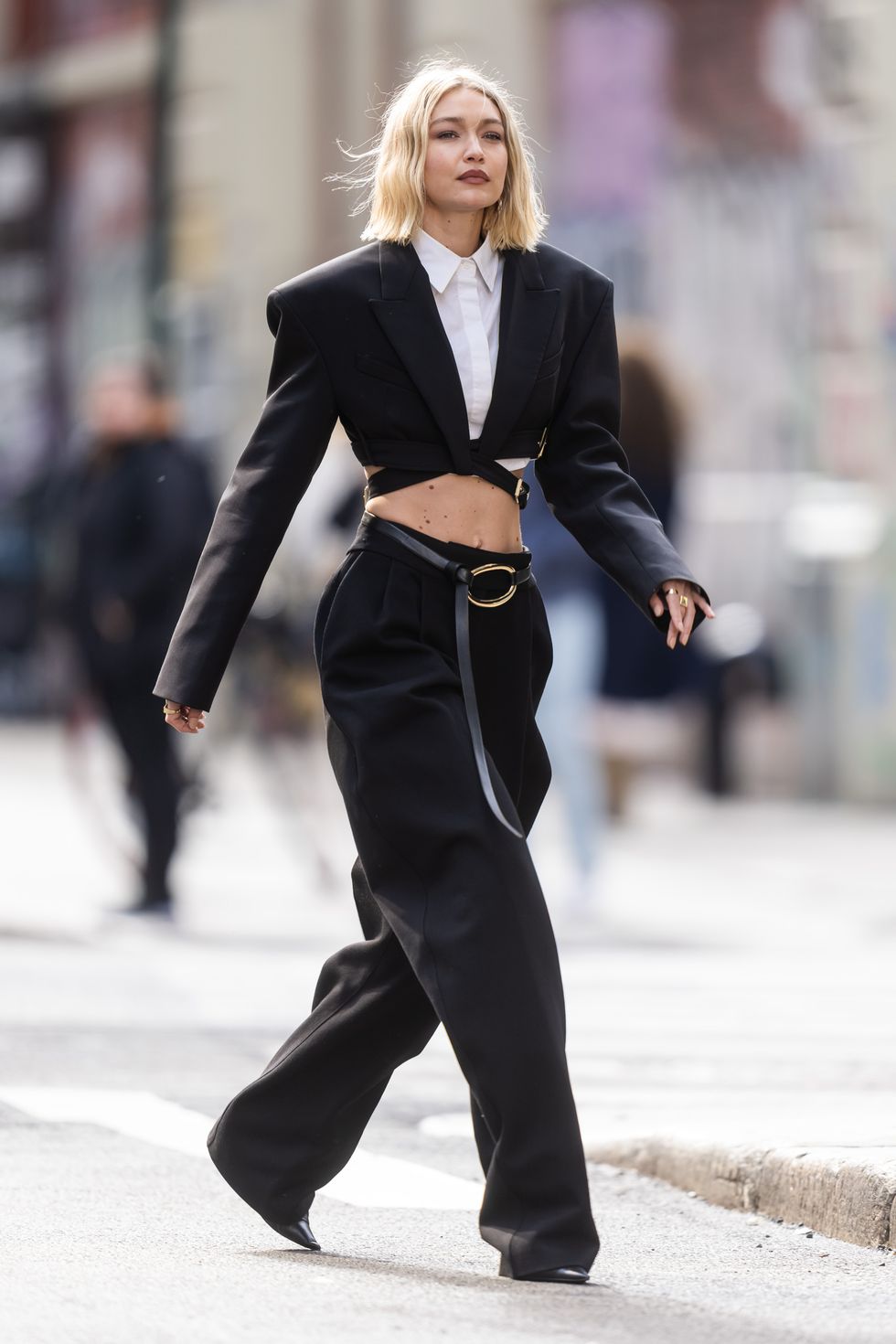 Gigi Hadid Is a Style Chameleon in Two Totally Different Outfits While Shooting in New York