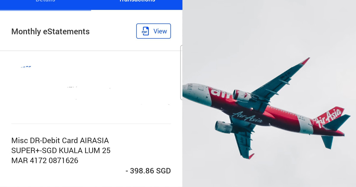 Man allgedlly overcharged by air asia, bill $388 but debit card charged $398.86