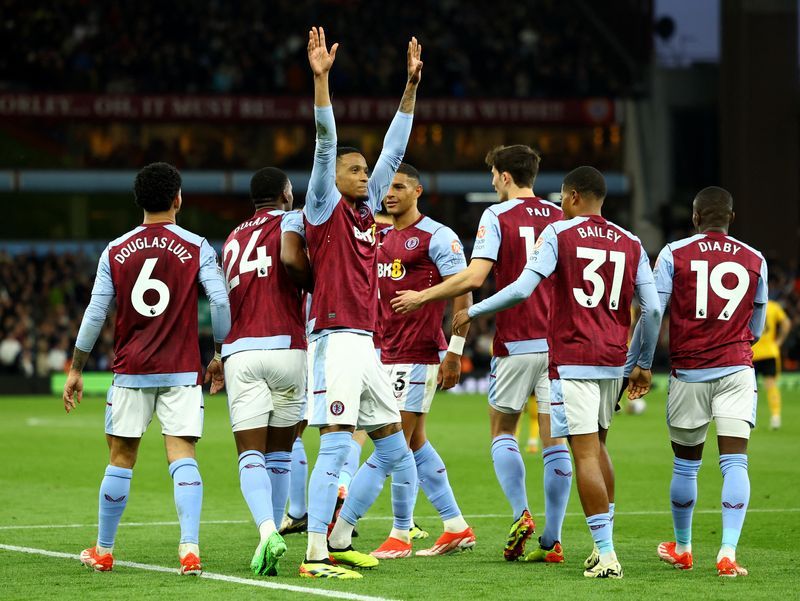 Soccer-Diaby, Konsa seal 2-0 win for Aston Villa over Wolves