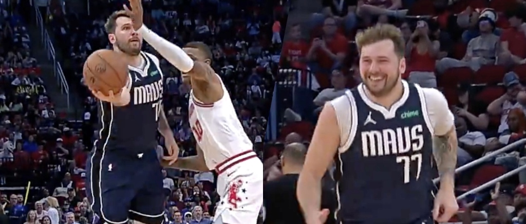 Even Luka Doncic Couldn’t Believe He Made A 20-Foot Scoop Shot Against The Rockets