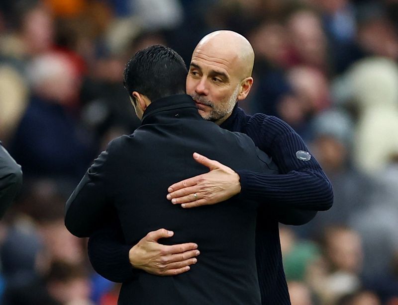 Soccer-Guardiola says City still the team to beat despite trailing third