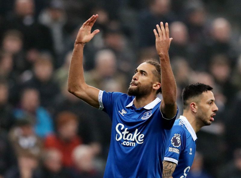 Soccer-Calvert-Lewin ends drought to earn point for Everton at Newcastle