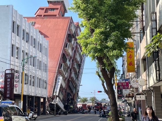 Teacher in Taiwan earthquake escapes building but DIES minutes later as she returns to 'save cat'