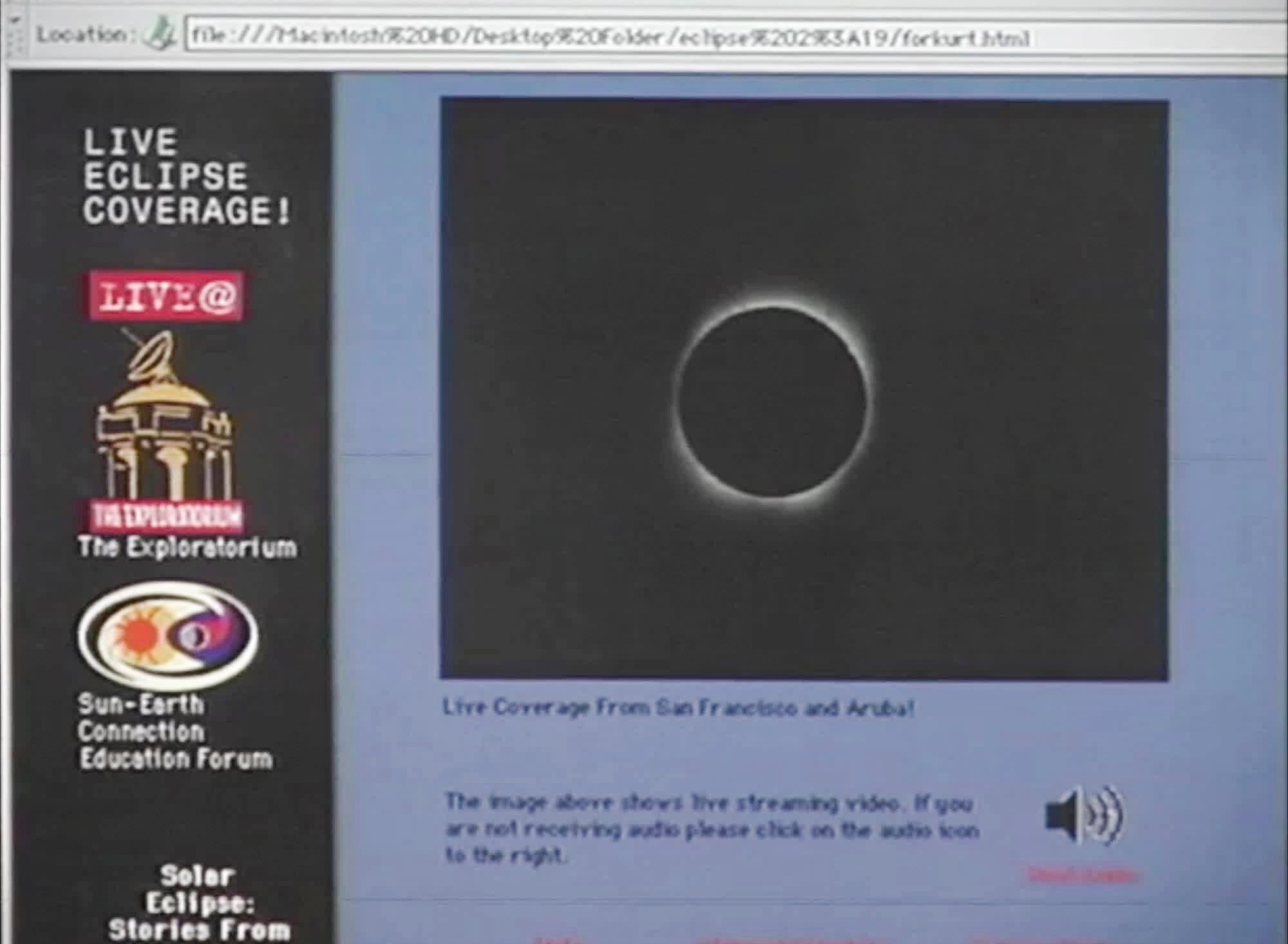 Back in the ’90s, This Eclipse Webcast Put the Cosmos on Demand