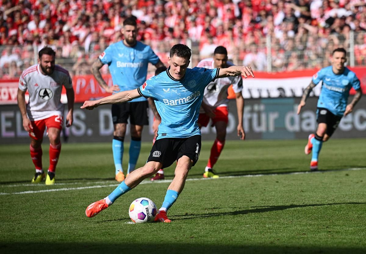 Leverkusen beat Union 1-0 to equal record, close on title