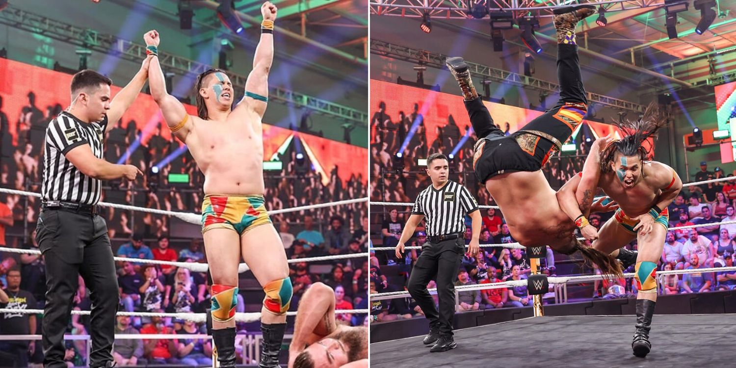 S’porean pro wrestler dante chen wins WWE match after flipping larger opponent onto the floor