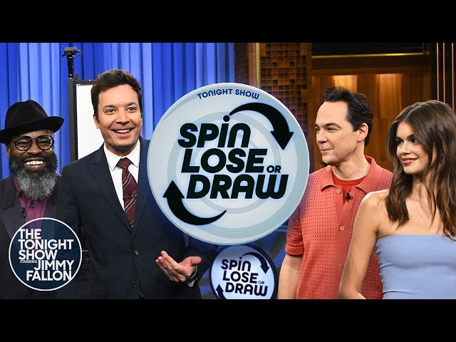 Spin, Lose, or Draw with Jim Parsons and Kaia Gerber | The Tonight Show Starring Jimmy Fallon