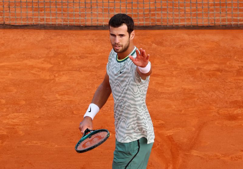 Tennis-Humbert roars back in Monte Carlo, Khachanov battles past Norrie