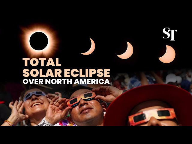 Total solar eclipse over parts of the US, Canada and Mexico