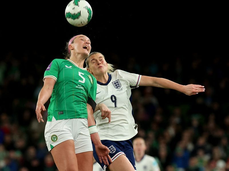 Soccer-England's women battle to 2-0 win over Ireland, France top Euro qualifying group