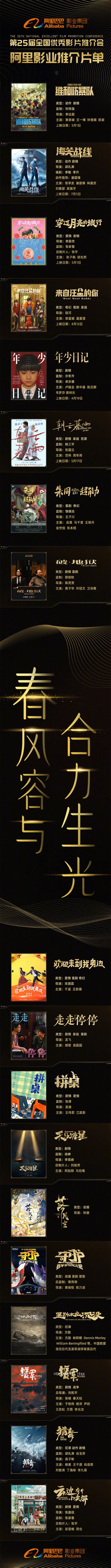 阿里影业25届全国优秀影片推介会片单曝光 《维和防暴队》《海关战线》等亮相