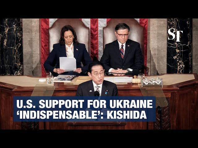 US support for Ukraine 'indispensable': Japan PM to Congress