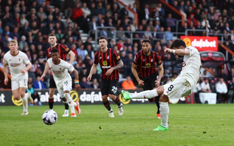 Soccer-Fernandes earns unconvincing Man United draw at Bournemouth