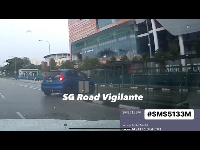 honda fit illegal uturn across chevron marking at school zone