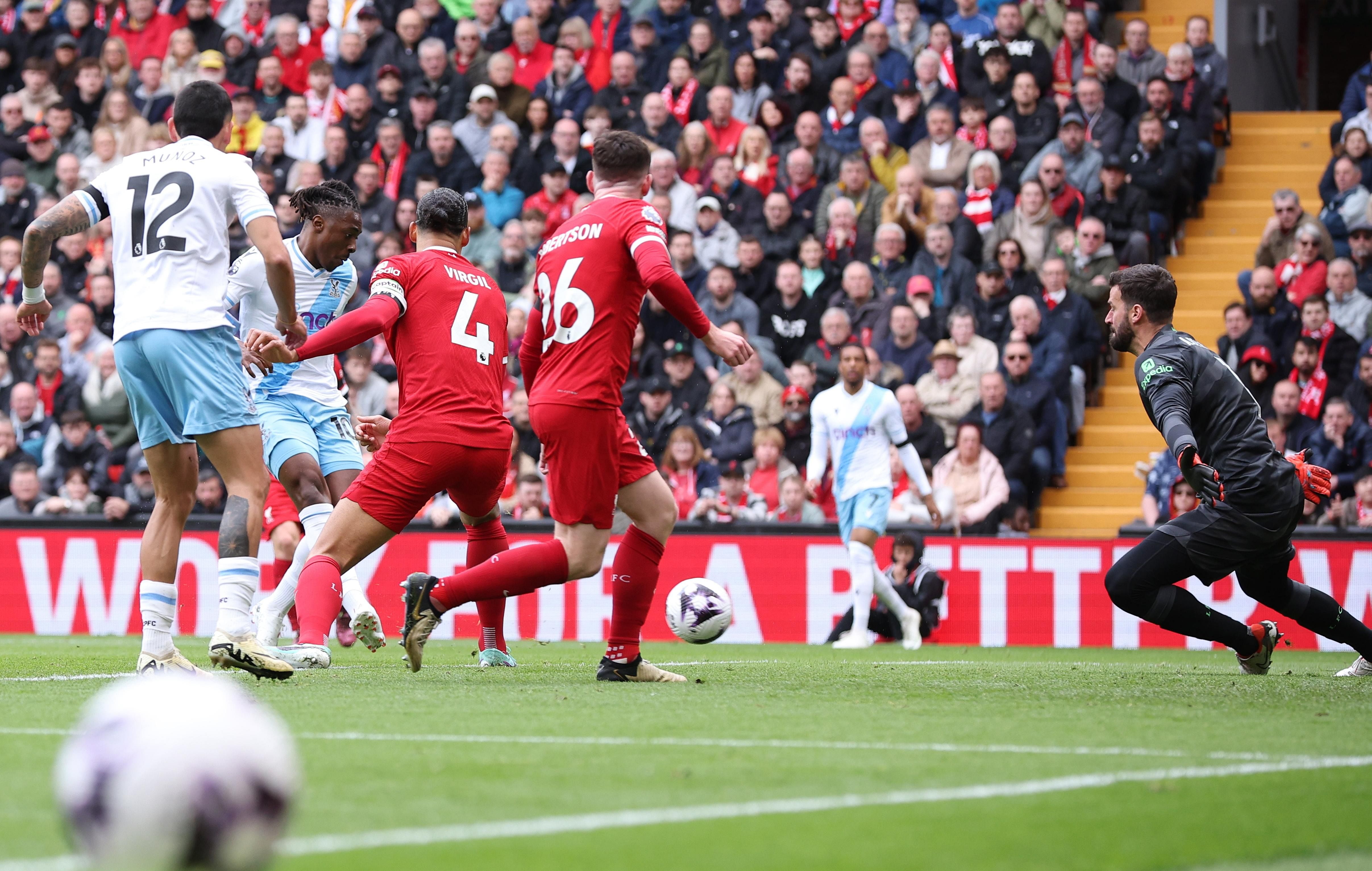 Eberechi Eze and Crystal Palace deal Liverpool big blow to title chances with 1-0 victory