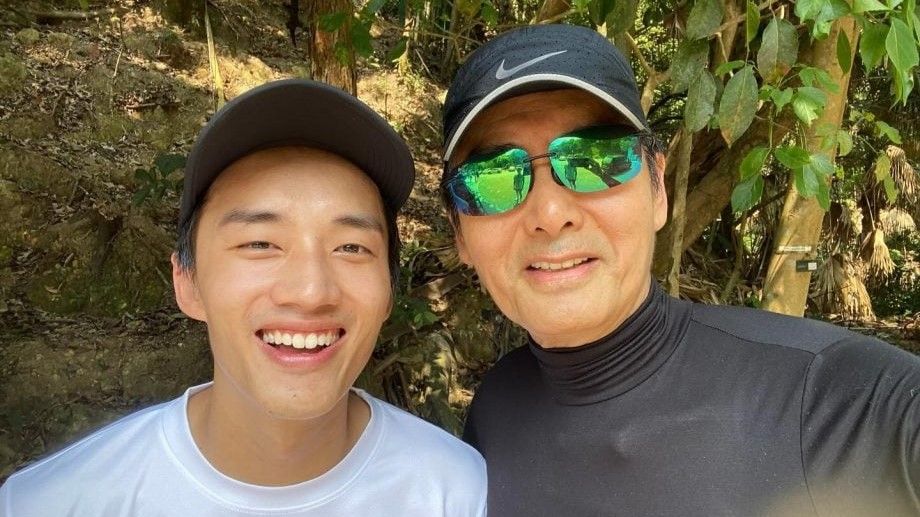 Malaysian actor Jack Tan goes jogging with Chow Yun Fat in Hong Kong